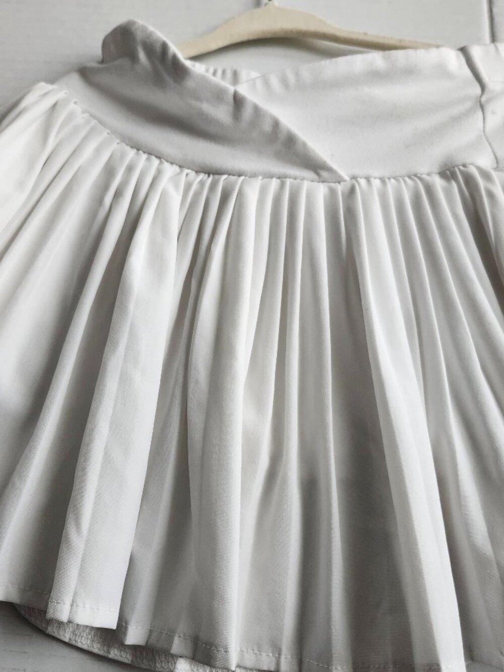 SHEIN, White, Pleated Mini Skort, Size 8Y